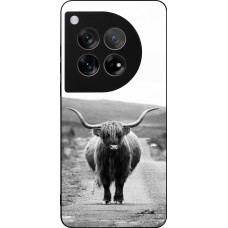 OnePlus 12 Case Hülle - Silikon schwarz Highland cattle