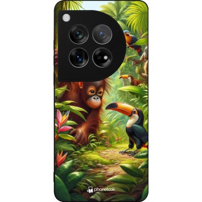 OnePlus 12 Case Hülle - Silikon schwarz Tropischer Dschungel Tayrona