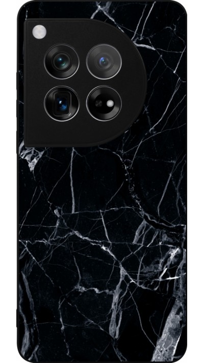 OnePlus 12 Case Hülle - Silikon schwarz Marble Black 01
