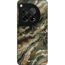 OnePlus 12 Case Hülle - Silikon schwarz Oliv Marmor