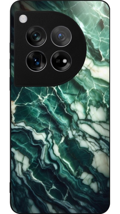 OnePlus 12 Case Hülle - Silikon schwarz Majestätischer grüner Marmor