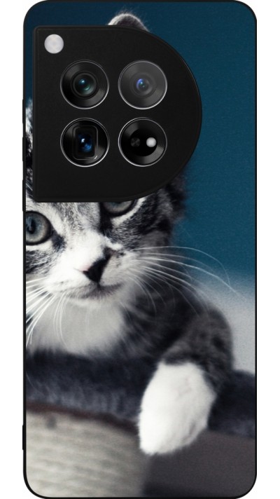 OnePlus 12 Case Hülle - Silikon schwarz Meow 23