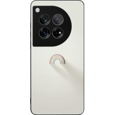 OnePlus 12 Case Hülle - Silikon schwarz Mini Regenbogen Minimal