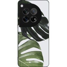 Coque OnePlus 12 - Silicone rigide noir Monstera Plant