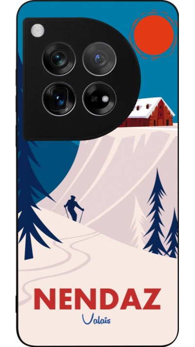 OnePlus 12 Case Hülle - Silikon schwarz Nendaz Cabane Ski