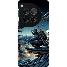 OnePlus 12 Case Hülle - Silikon schwarz Ninja unter dem Mond