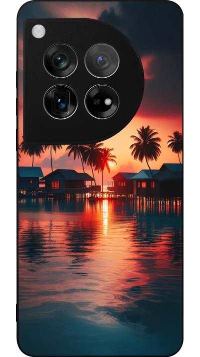 OnePlus 12 Case Hülle - Silikon schwarz Paradies Malediven