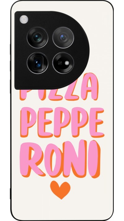 OnePlus 12 Case Hülle - Silikon schwarz Pizza pepperoni 2026