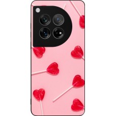 Coque OnePlus 12 - Silicone rigide noir Saint Valentines Day 26 Lollipop