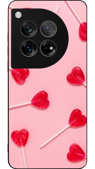 Coque OnePlus 12 - Silicone rigide noir Saint Valentines Day 26 Lollipop