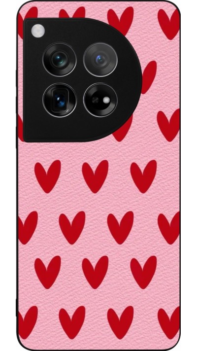 Coque OnePlus 12 - Silicone rigide noir Saint Valentines Day 26 Pattern heart