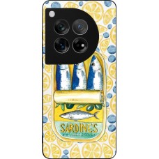 Coque OnePlus 12 - Silicone rigide noir Sardines in oil 2026