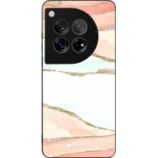 Coque OnePlus 12 - Silicone rigide noir Shimmering Orange