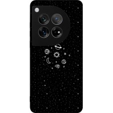 OnePlus 12 Case Hülle - Silikon schwarz Space Doodle