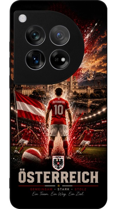 OnePlus 12 Case Hülle - Silikon schwarz Fussball Österreich splash 2026