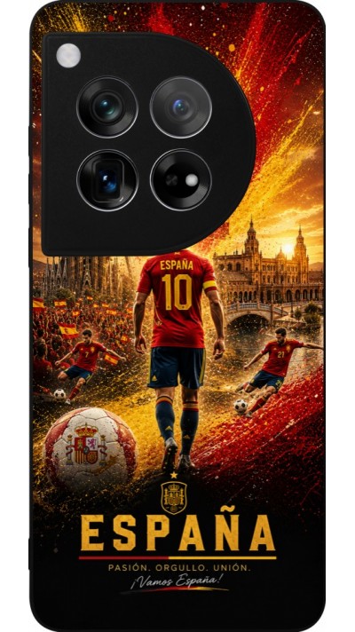 OnePlus 12 Case Hülle - Silikon schwarz Fussball Espanien splash 2026