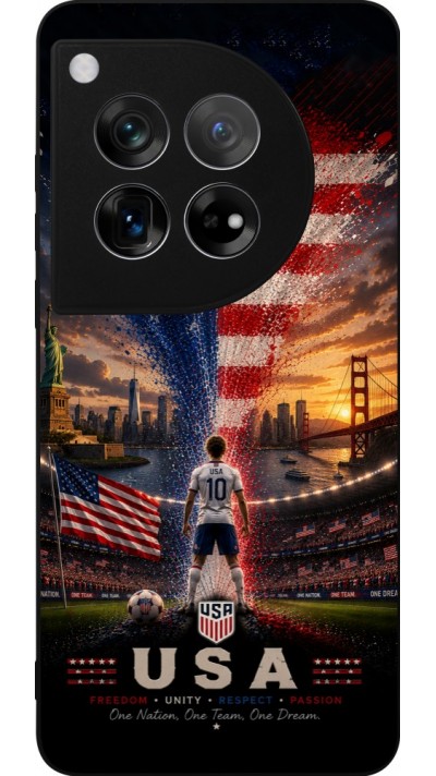 OnePlus 12 Case Hülle - Silikon schwarz Fussball Vereinigten Staaten splash 2026