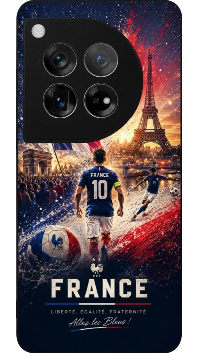 OnePlus 12 Case Hülle - Silikon schwarz Fussball Frankreich splash 2026