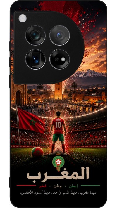 OnePlus 12 Case Hülle - Silikon schwarz Fussball Marokko splash 2026