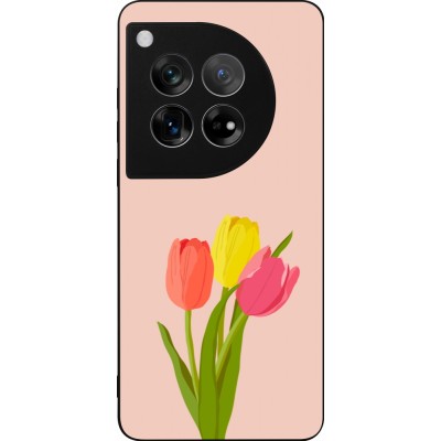 OnePlus 12 Case Hülle - Silikon schwarz Spring 23 tulip trio