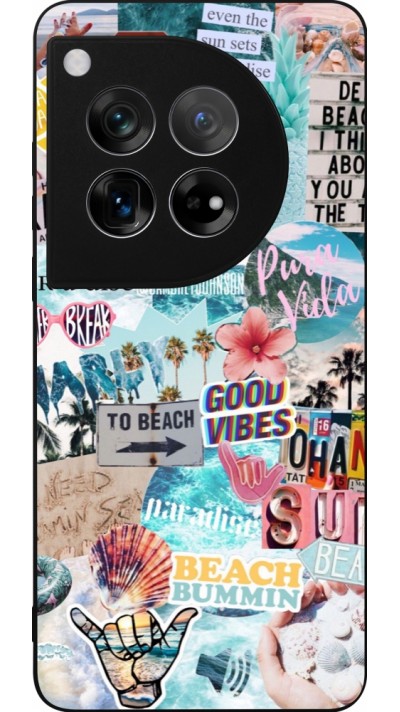 Coque OnePlus 12 - Silicone rigide noir Summer 20 collage