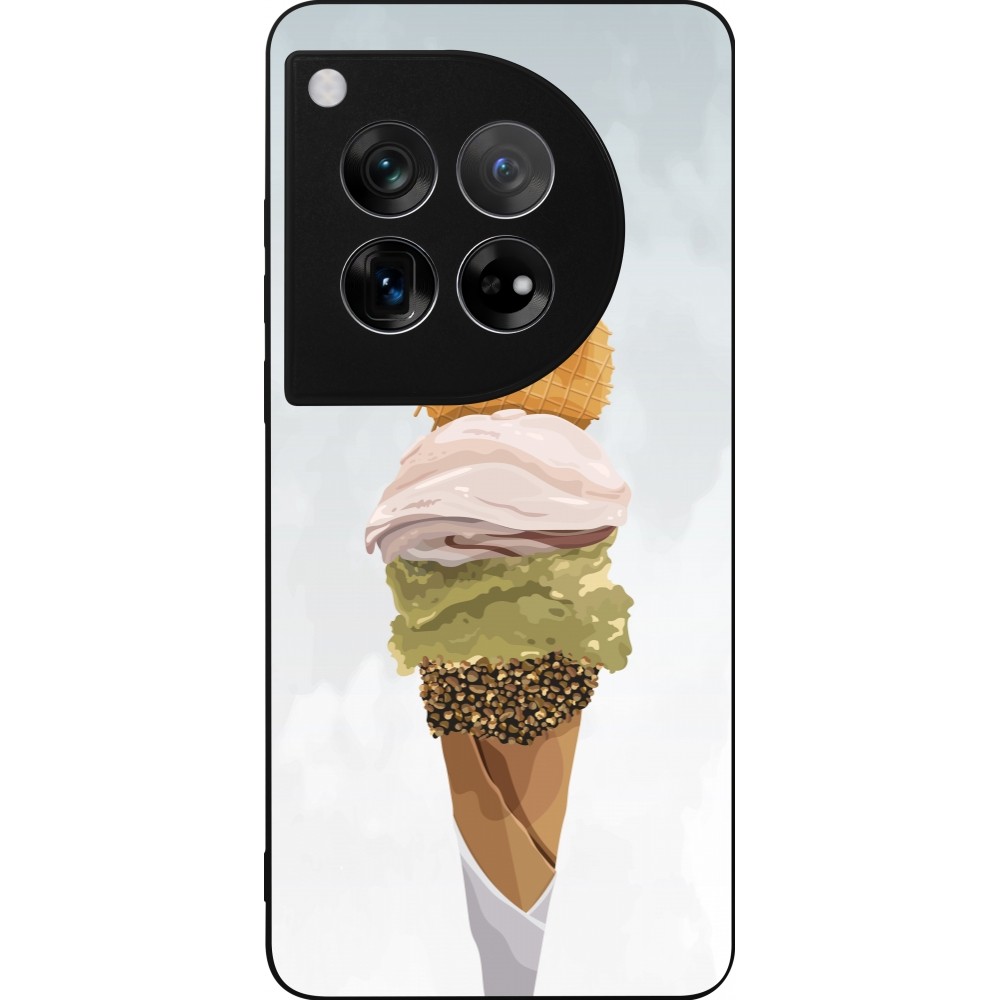 Coque OnePlus 12 - Silicone rigide noir Summer 2025 Cornet