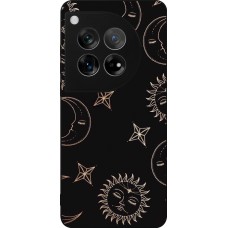 OnePlus 12 Case Hülle - Silikon schwarz Suns and Moons