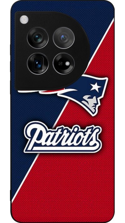 Coque OnePlus 12 - Silicone rigide noir Super Bowl 26 Patriots 1