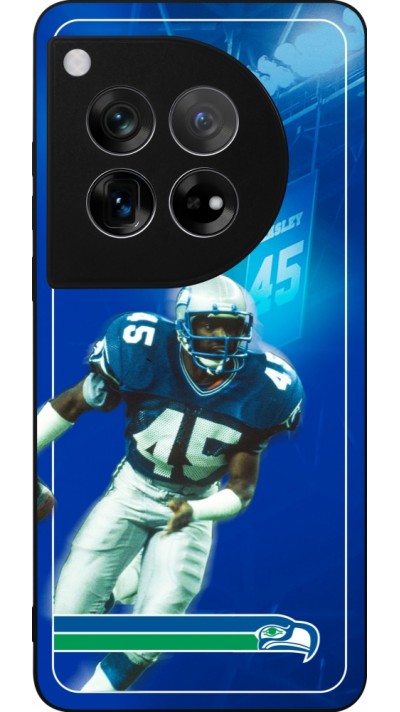 Coque OnePlus 12 - Silicone rigide noir Super Bowl 26 Seattle 1