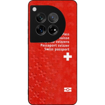 OnePlus 12 Case Hülle - Silikon schwarz Swiss Passport