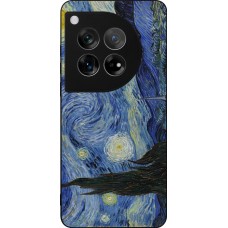 Coque OnePlus 12 - Silicone rigide noir Tableau art - La Nuit étoilée - Van Gogh