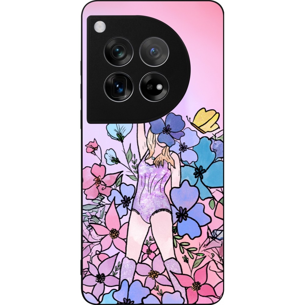 OnePlus 12 Case Hülle - Silikon schwarz Taylor Swift Sketch - Pink