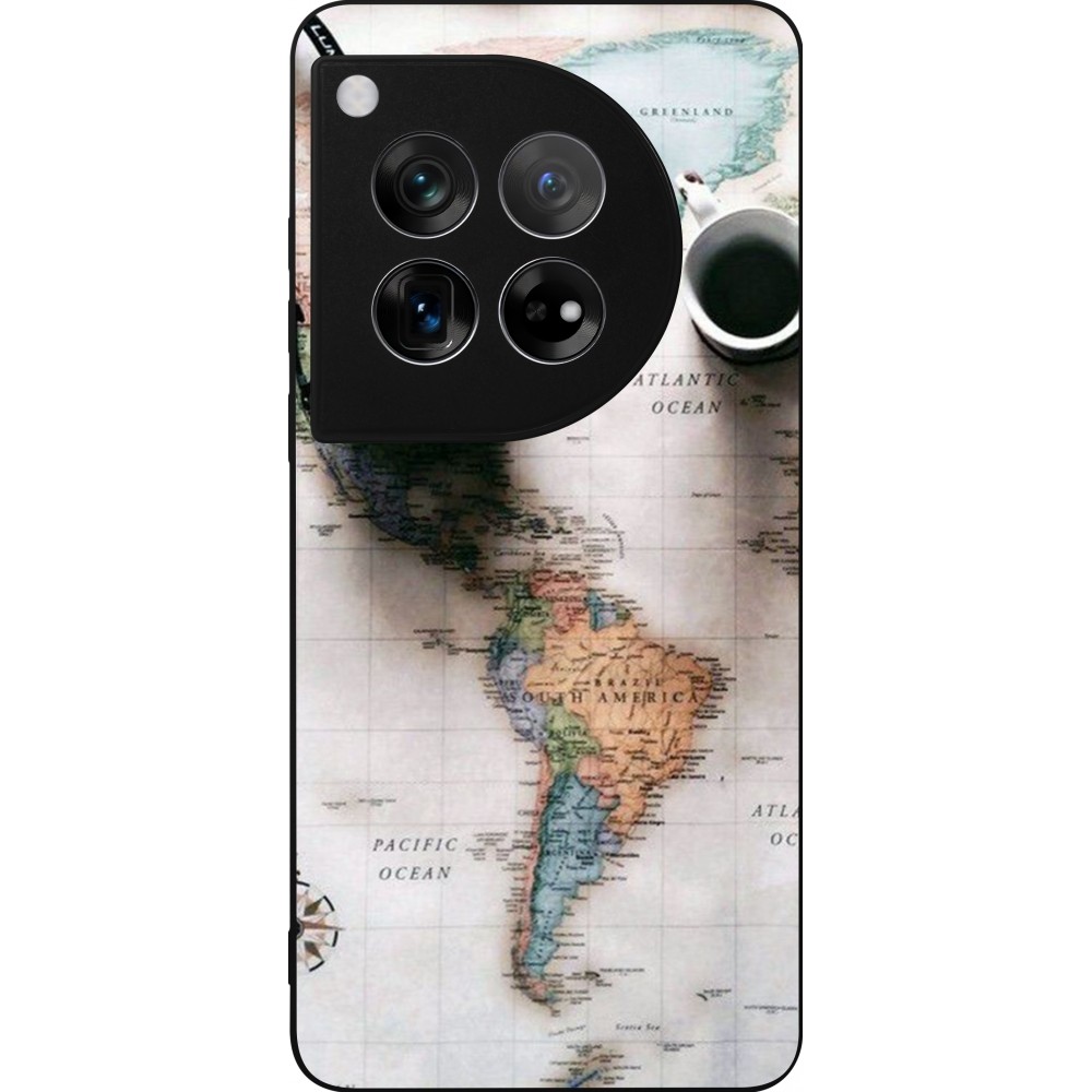 OnePlus 12 Case Hülle - Silikon schwarz Travel 01
