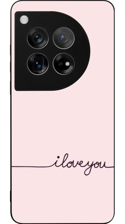 Coque OnePlus 12 - Silicone rigide noir Valentine 2023 i love you writing