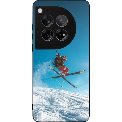 OnePlus 12 Case Hülle - Silikon schwarz Winter 22 Ski Jump