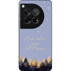 OnePlus 12 Case Hülle - Silikon schwarz Winter 25 Winter illustration of trees