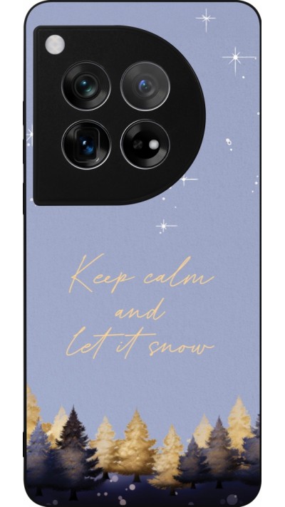 OnePlus 12 Case Hülle - Silikon schwarz Winter 25 Winter illustration of trees