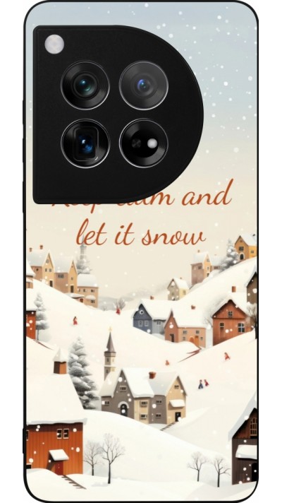 OnePlus 12 Case Hülle - Silikon schwarz Winter 25 Winter Keep calm and let it snow