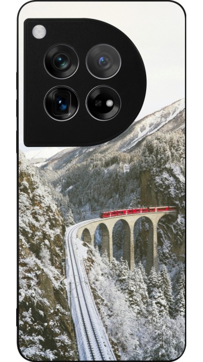 OnePlus 12 Case Hülle - Silikon schwarz Winter 25 Winter polar express