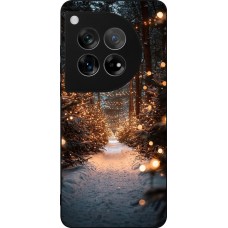 OnePlus 12 Case Hülle - Silikon schwarz Winter 25 Winter snowy road