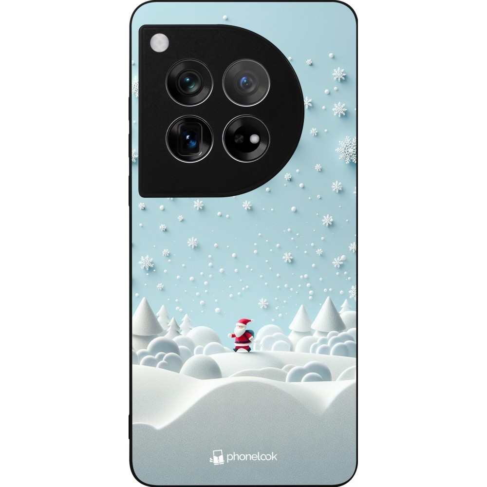 OnePlus 12 Case Hülle - Silikon schwarz Weihnachten 2023 Kleiner Vater Schneeflocke
