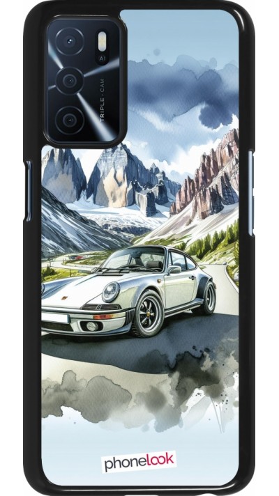 Coque OPPO A16s - Porsche 911 Mountain Watercolor