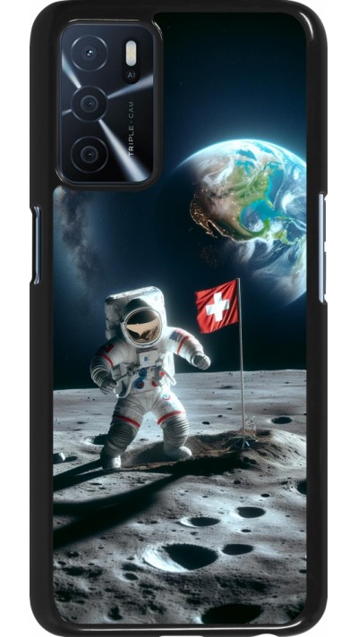 Coque OPPO A16s - Astro Suisse sur lune