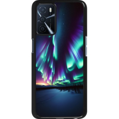 Coque OPPO A16s - Aurore Boréale Étincelante