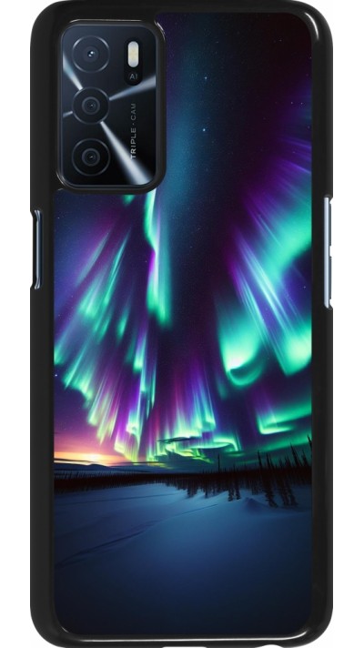 Coque OPPO A16s - Aurore Boréale Étincelante