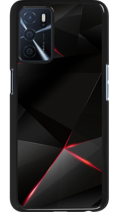 Coque Oppo A16s - Black Red Lines