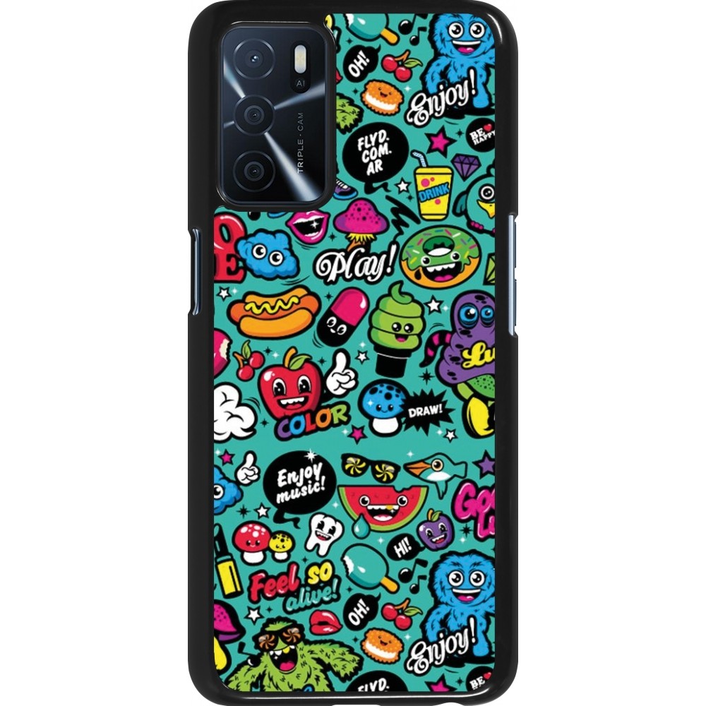 Oppo A16s Case Hülle - Cartoons old school