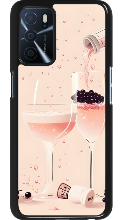 Coque OPPO A16s - Champagne Pouring Pink