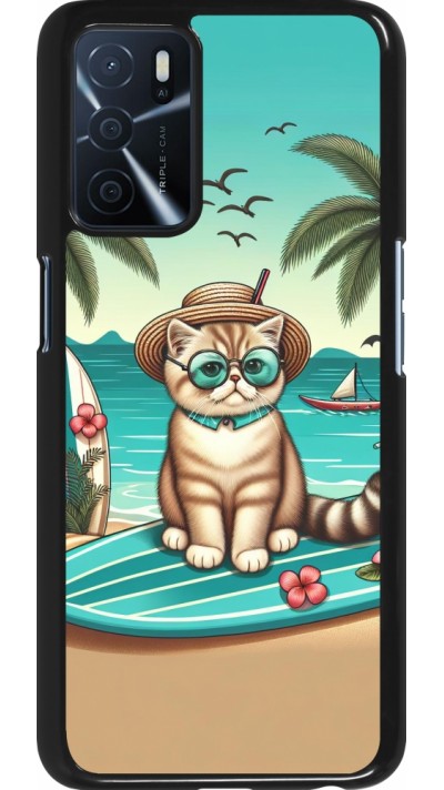 Coque OPPO A16s - Chat Surf Style