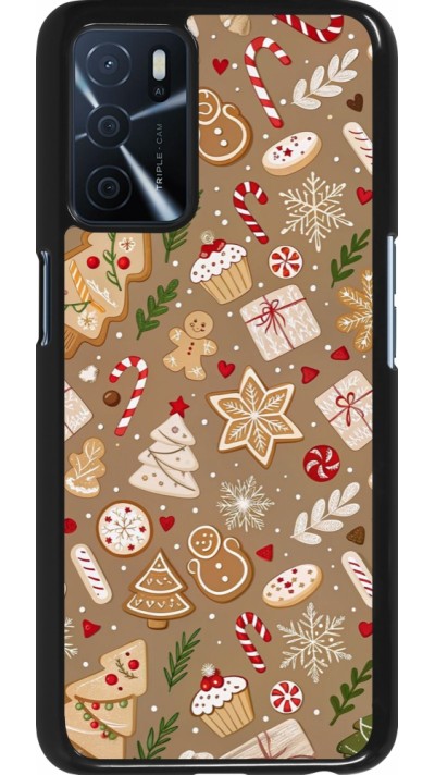OPPO A16s Case Hülle - Christmas 25 Pattern Ginger Cookie